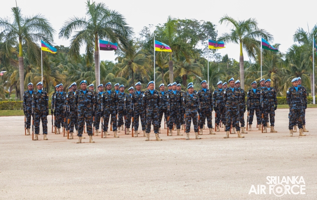 PASS OUT PARADE OF NO. 10 SLAF AVIATION CONTINGENT FOR UN PEACEKEEPING MISSION IN CENTRAL AFRICAN REPUBLIC