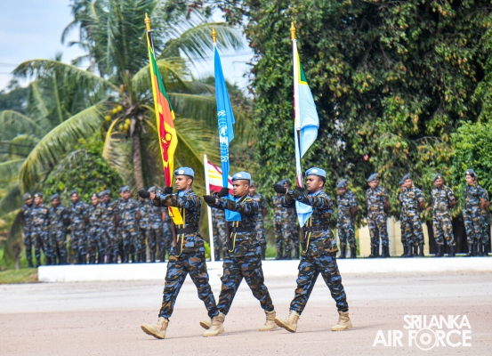PASS OUT PARADE OF NO. 10 SLAF AVIATION CONTINGENT FOR UN PEACEKEEPING MISSION IN CENTRAL AFRICAN REPUBLIC