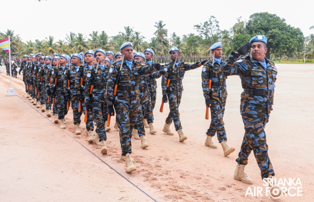 PASS OUT PARADE OF NO. 10 SLAF AVIATION CONTINGENT FOR UN PEACEKEEPING MISSION IN CENTRAL AFRICAN REPUBLIC