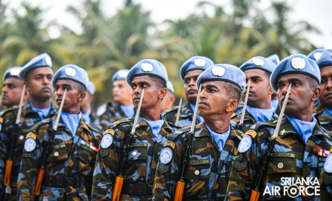 PASS OUT PARADE OF NO. 10 SLAF AVIATION CONTINGENT FOR UN PEACEKEEPING MISSION IN CENTRAL AFRICAN REPUBLIC