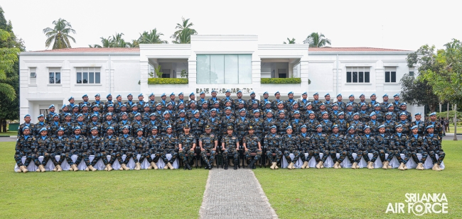 PASS OUT PARADE OF NO. 10 SLAF AVIATION CONTINGENT FOR UN PEACEKEEPING MISSION IN CENTRAL AFRICAN REPUBLIC