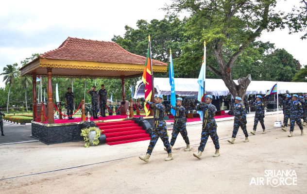 PASS OUT PARADE OF NO. 10 SLAF AVIATION CONTINGENT FOR UN PEACEKEEPING MISSION IN CENTRAL AFRICAN REPUBLIC
