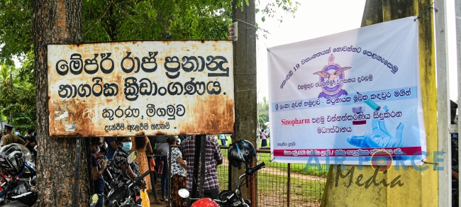 SLAF ESTABLISHES VACCINATIONS CENTRES AS SRI LANKA ACCELERATES
VACCINATION DRIVE IN WESTERN PROVINCE