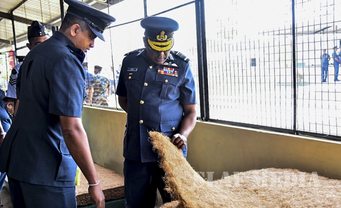 Commander Declared open Rubberized Coir Mattress and Waste Paper Recycling Facility at SLAF Base Katunayake