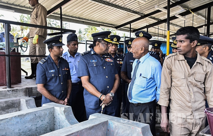Commander Declared open Rubberized Coir Mattress and Waste Paper Recycling Facility at SLAF Base Katunayake