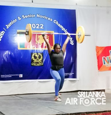 SLAF WOMEN’S WEIGHTLIFTING TEAM SECURES THE RUNNERS UP IN SRI LANKA NOVICES WEIGHTLIFTING CHAMPIONSHIP – 2022