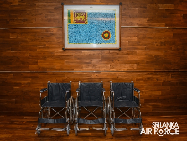 SLAF SEVA VANITHA UNIT DONATES WHEEL CHAIRS TO DESERVING FAMILY MEMBERS OF SERVICE PERSONNEL