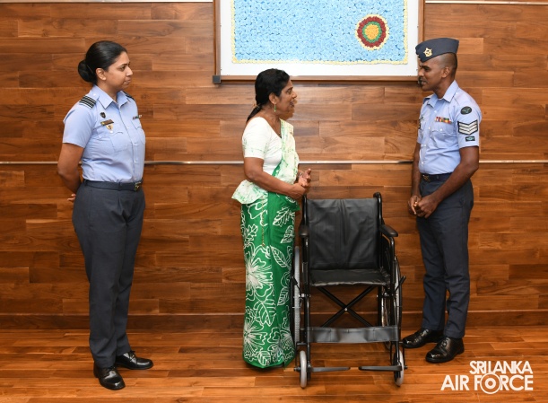 SLAF SEVA VANITHA UNIT DONATES WHEELCHAIRS TO FAMILIES OF SERVICE PERSONNEL